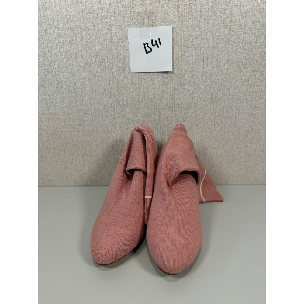 Pink Slip on Sock Mid Calf Boots women size 7.5 - Picture 7 of 10